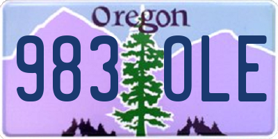 OR license plate 983OLE