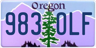 OR license plate 983OLF