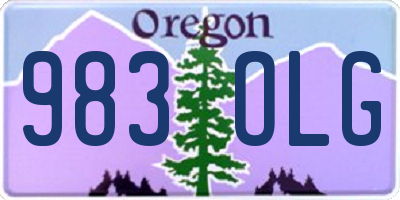 OR license plate 983OLG