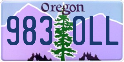 OR license plate 983OLL