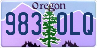 OR license plate 983OLQ