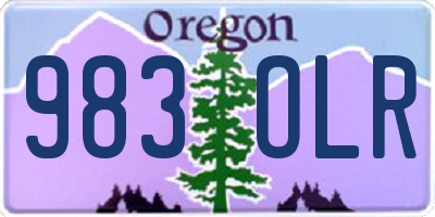 OR license plate 983OLR