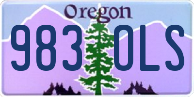 OR license plate 983OLS