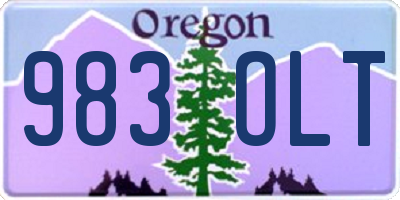 OR license plate 983OLT