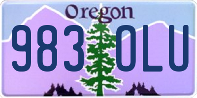 OR license plate 983OLU