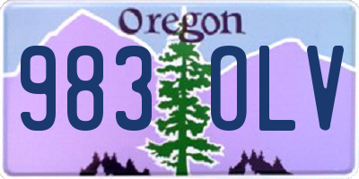 OR license plate 983OLV