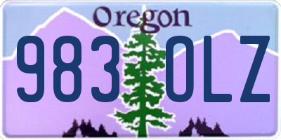 OR license plate 983OLZ