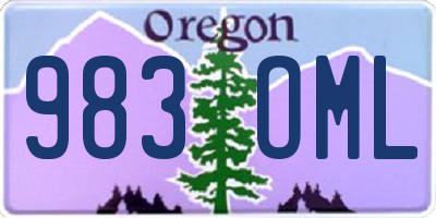 OR license plate 983OML