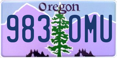 OR license plate 983OMU