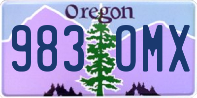 OR license plate 983OMX