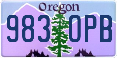 OR license plate 983OPB