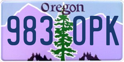 OR license plate 983OPK