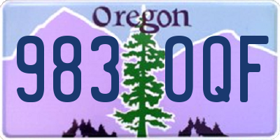 OR license plate 983OQF