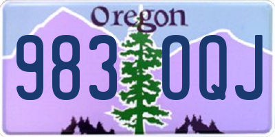 OR license plate 983OQJ