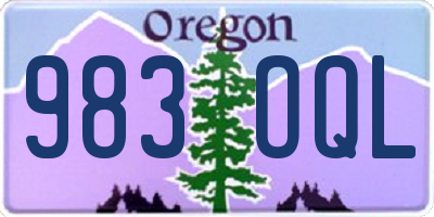 OR license plate 983OQL