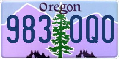 OR license plate 983OQO