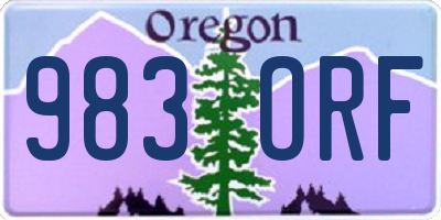 OR license plate 983ORF