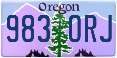 OR license plate 983ORJ