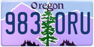 OR license plate 983ORU