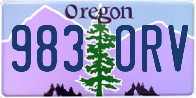 OR license plate 983ORV