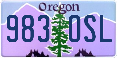 OR license plate 983OSL