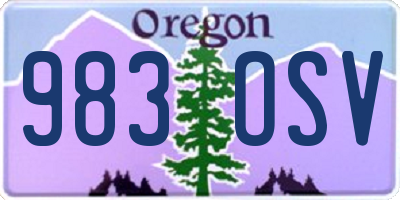 OR license plate 983OSV