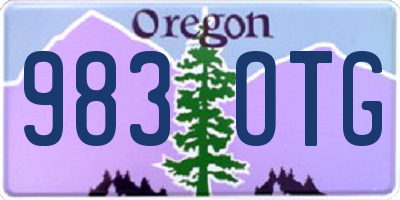 OR license plate 983OTG