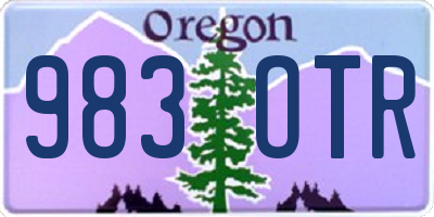 OR license plate 983OTR