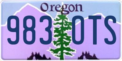 OR license plate 983OTS