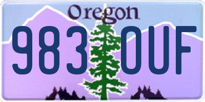 OR license plate 983OUF