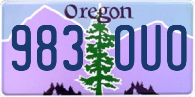 OR license plate 983OUO