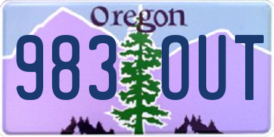 OR license plate 983OUT