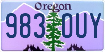 OR license plate 983OUY