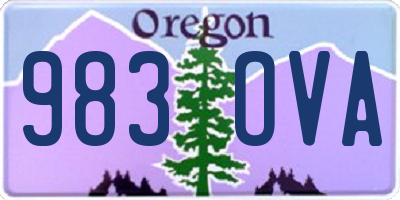 OR license plate 983OVA