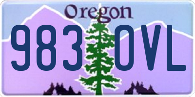 OR license plate 983OVL