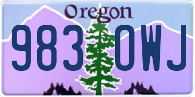 OR license plate 983OWJ