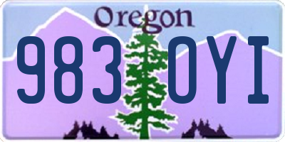 OR license plate 983OYI