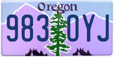 OR license plate 983OYJ