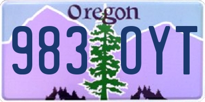 OR license plate 983OYT