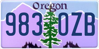 OR license plate 983OZB