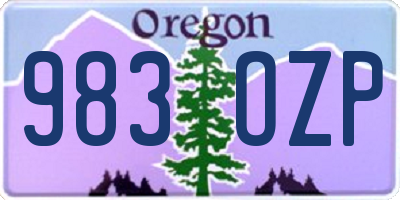 OR license plate 983OZP