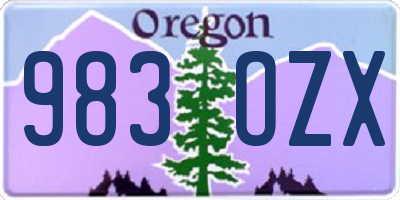 OR license plate 983OZX