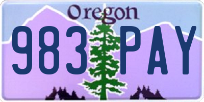 OR license plate 983PAY