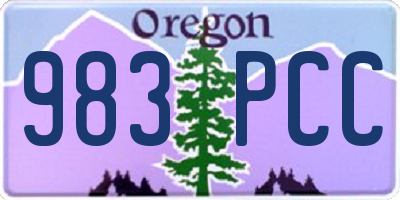 OR license plate 983PCC