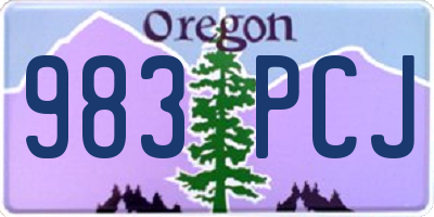 OR license plate 983PCJ