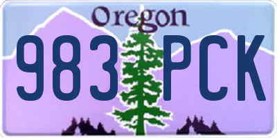 OR license plate 983PCK