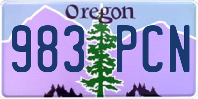 OR license plate 983PCN