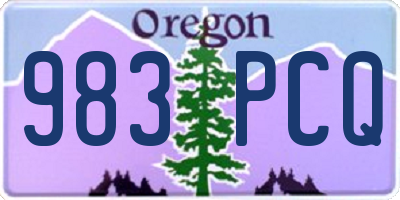OR license plate 983PCQ