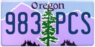 OR license plate 983PCS