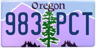 OR license plate 983PCT